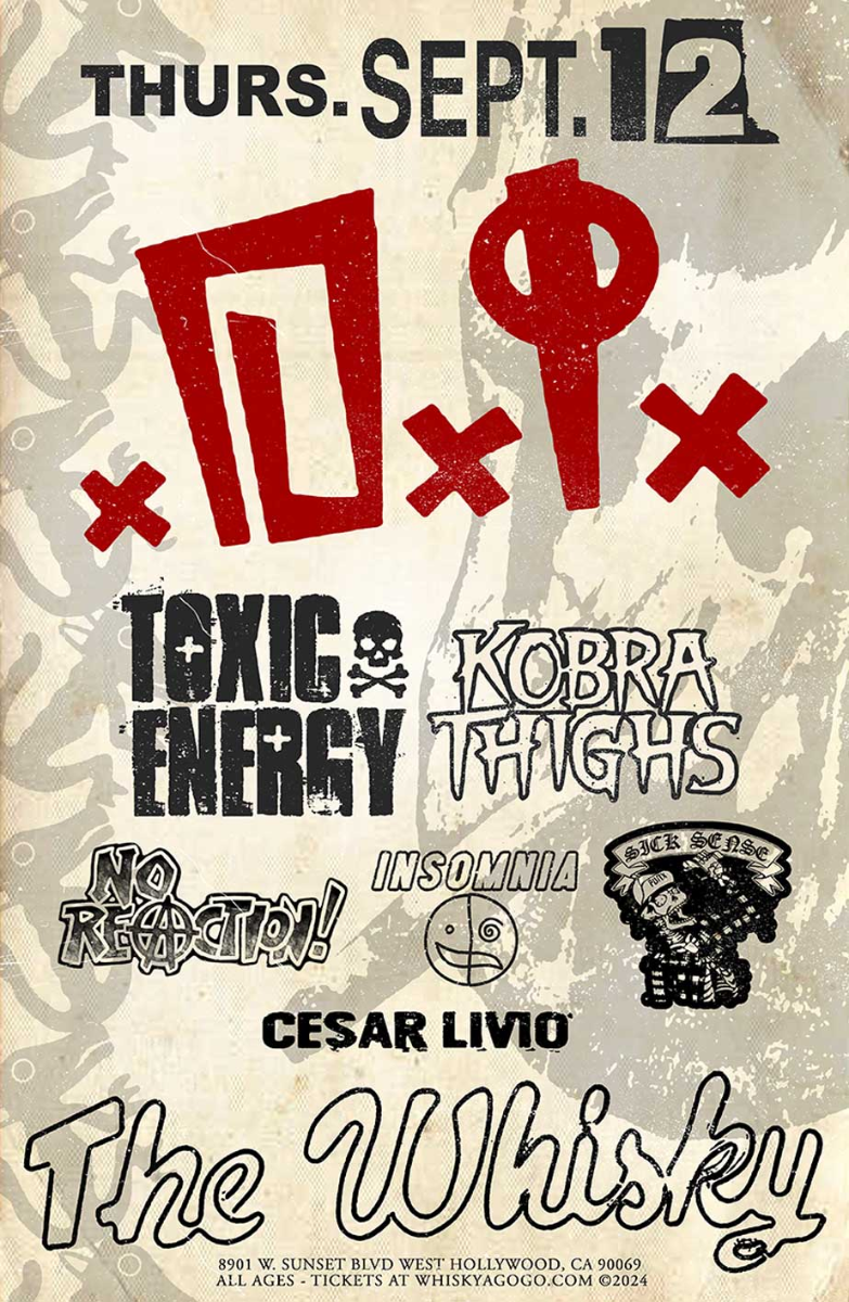 D.I., Toxic Energy, Kobra Thighs, No Reaction, Insomnia, Sick Sense, Cesar Livio
