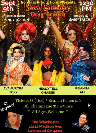 Sassy Saturday Drag Brunch! At The Winchester On Sep 09, 2023 Tickets 