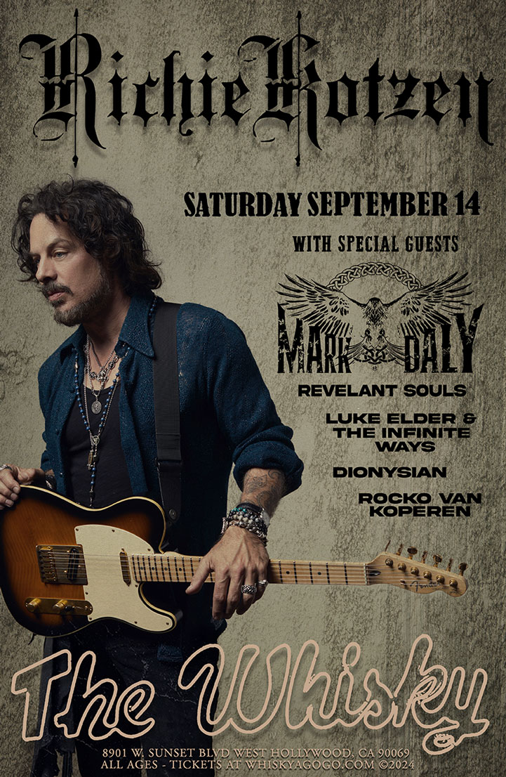 Richie Kotzen, Mark Daly, Revelant Souls, Luke Elder & the Infinite Ways, Dionysian, Rocko Van Koperen