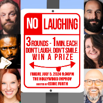 No Laughing ft. Alex Hooper, Omid Singh, Meredith Casey, Jeremy Scippio and Paige Wesley!  Hosted by Eddie Furth