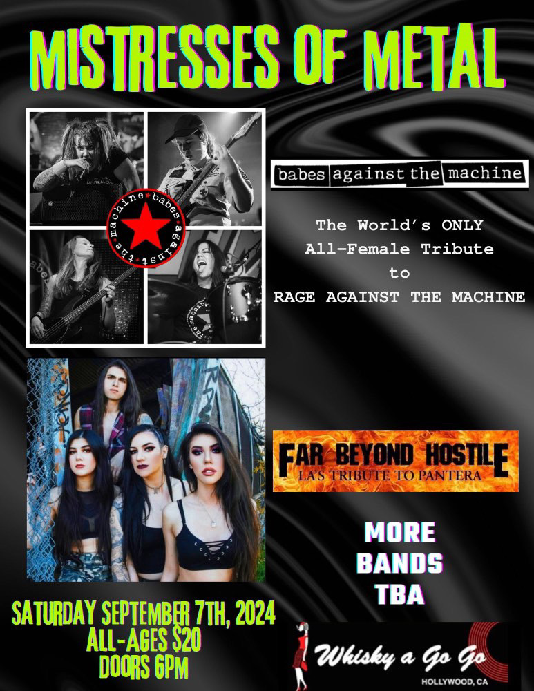 Babes Against The Machine (Tribute to Rage Aganst The Machine) , Far Beyond Hostile (Tribute to Pantera), Beyond the Roots