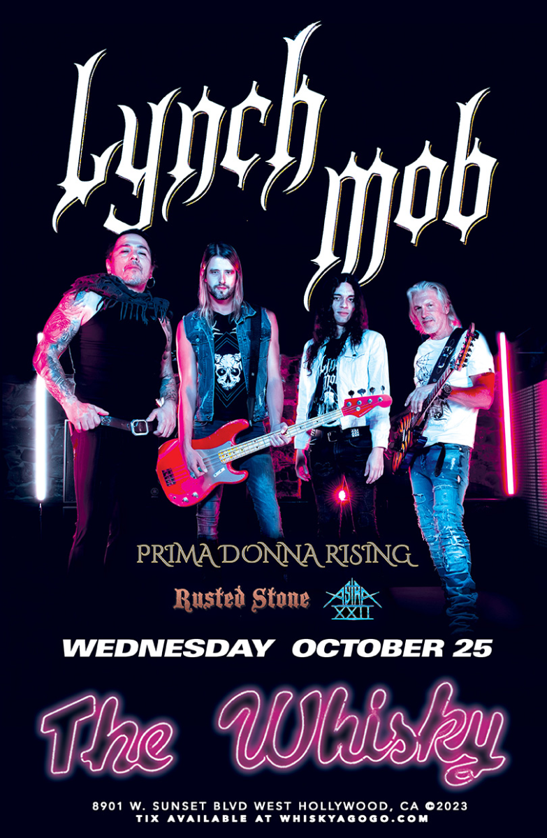 Lynch Mob, Prima Donna Rising, Rusted Stone, Astra XXII, We Are The Black Things, Helvet, Higher Intelligence