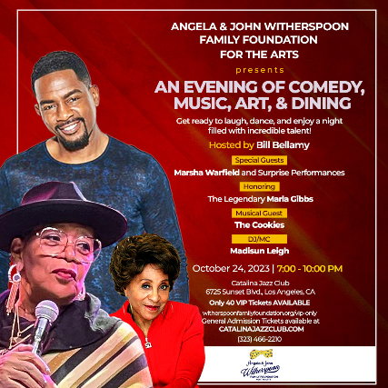 AN EVENING OF COMEDY, MUSIC, & ART honoring MARLA GIBBS || Hosted by BILL BELLAMY, with MARSHA WARFIELD, THE COOKIES and special guests!