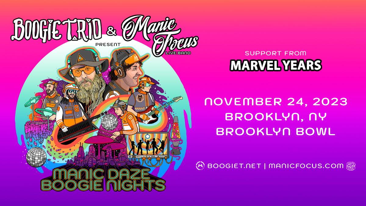 BOOGIE T.RIO and Manic Focus Live Band Present Manic Daze Boogie Nights