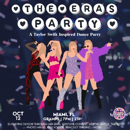 Le Petite Fete Presents: The Eras Party, A Taylor Swift Inspired Dance Night in Miami at Gramps Wynwood – Miami, FL