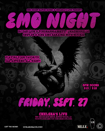 Emo Night Baton Rouge at Chelsea’s Live – Baton Rouge, LA