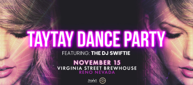 TayTay Dance Party featuring: DJ Swiftie at Virginia Street Brewhouse – Reno, NV