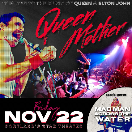 QUEEN MOTHER (QUEEN TRIBUE) WITH MAD MAN ACROSS THE WATER