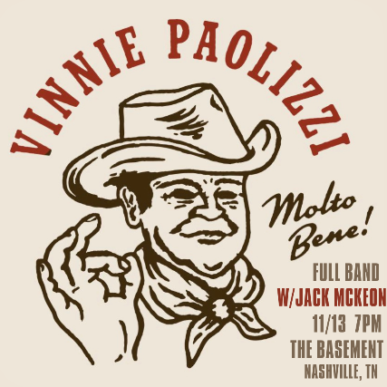 Vinnie Paolizzi w/ Jack Mckeon at The Basement – Nashville, TN