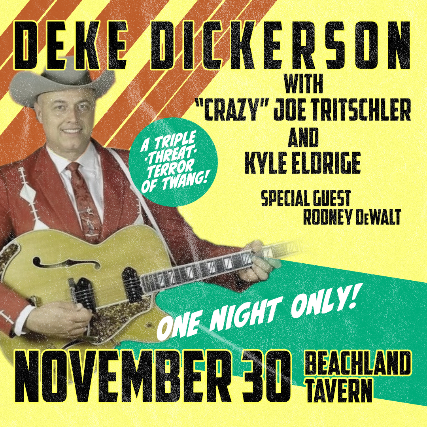 Deke Dickerson with Crazy Joe Tritschler & Kyle Eldridge at Beachland Tavern – Cleveland, OH