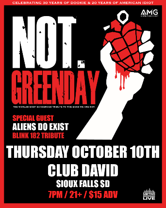 Not Greenday at Club David – Sioux Falls, SD