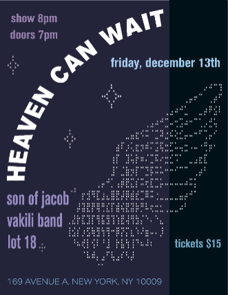 Lot 18 | Vakili Band | Son of Jacob at Heaven Can Wait – New York, NY