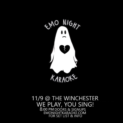 Emo Night Karaoke with a live backing band at The Winchester – Lakewood, OH