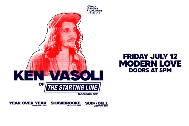 Ken Vasoli (of The Starting Line) w/ Year Over Year, Sub//Cell, Shawbrooke presales in Calgary