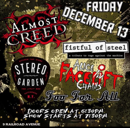 ALMOST CREED, ALICE FACELIFT IN CHAINS, FOO FOR ALL at Stereo Garden – Patchogue, NY