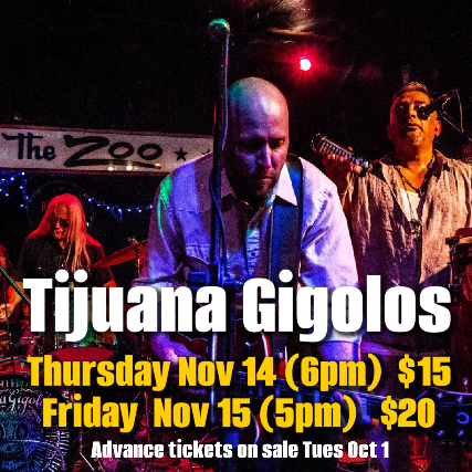 Tijuana Gigolos THURSDAY at Zoo Bar – Lincoln, NE