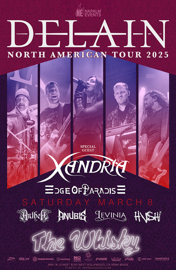 Delain, Xandria, Edge of Paradise, Anthea, Anubis, Levinia, HVSHI