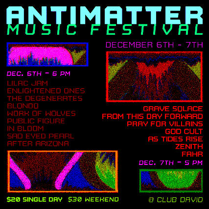 Antimatter Music Festival (Sioux Falls) at Club David – Sioux Falls, SD