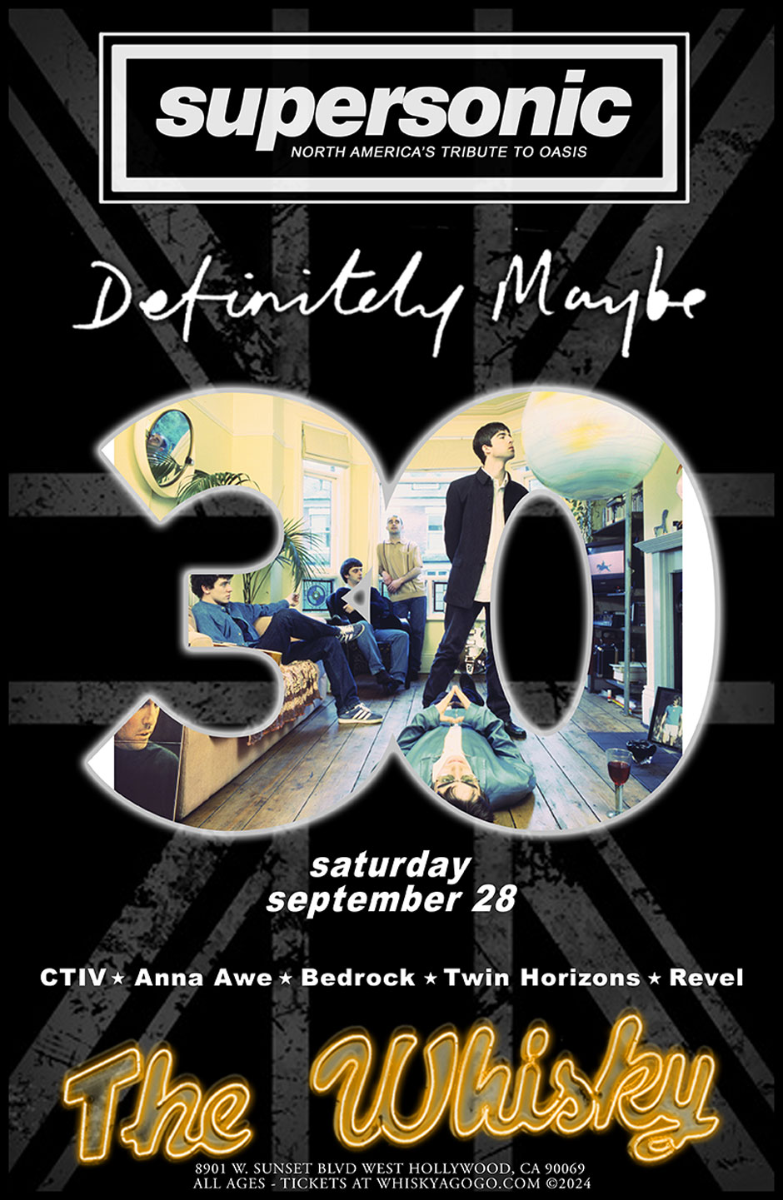 Supersonic (North America's Tribute to Oasis), CTIV, Anna Awe, Bedrock, Twin Horizons, Revel