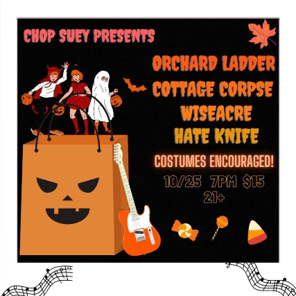 Orchard Ladder, Cottage Corpse, Wiseacre, Hate Knife