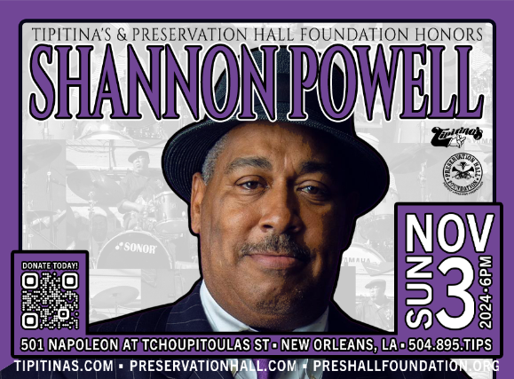 Shannon Powell With Special Guests George Porter, Jr., Jon Cleary, Kermit Ruffins,