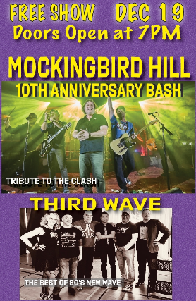 Mockingbird Hill (a tribute to The Clash) and Third Wave (the best of ’80s new wave) at Berlin – New York, NY