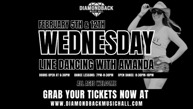 Line Dancing w/ Amanda! at Diamondback Music Hall – Belleville, MI