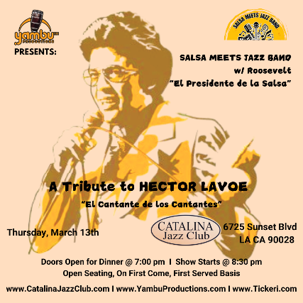 Tribute to HECTOR LAVOE! at Catalina Bar & Grill – Hollywood, CA