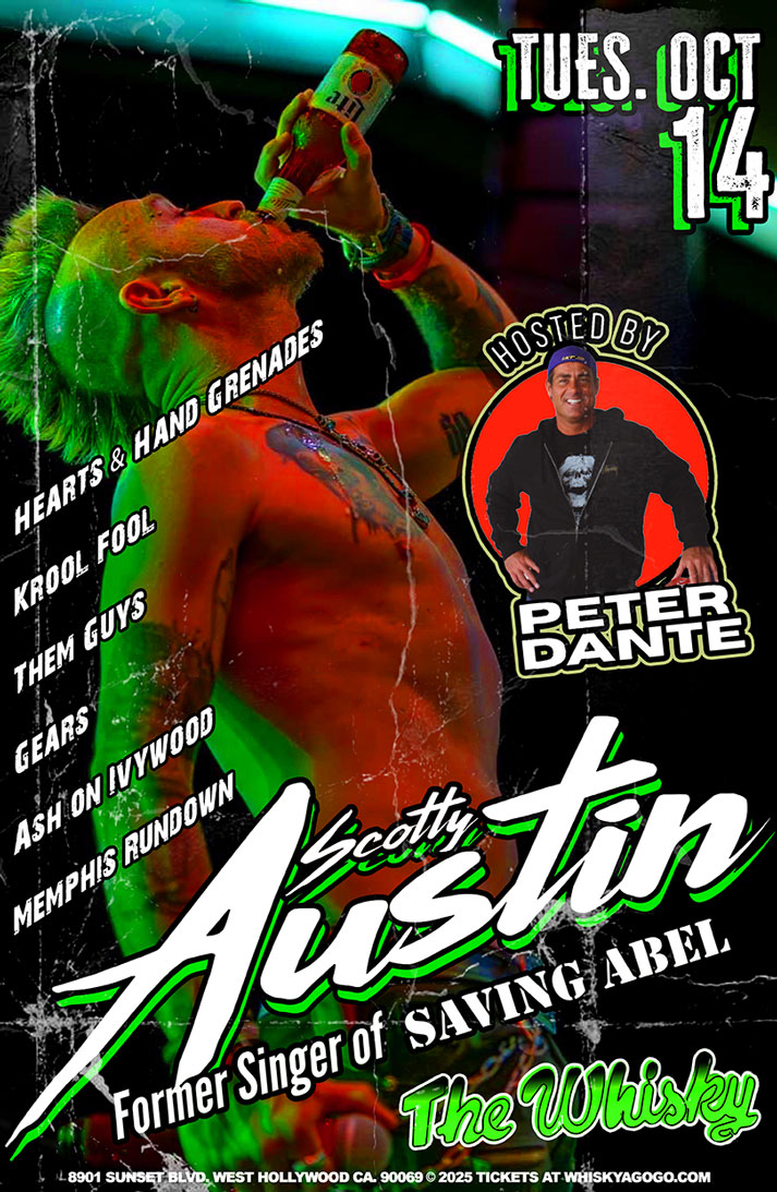 Scotty Austin (Former Singer of Saving Abel) , Hearts & Hand Grenades, Krool Fool, Them Guys, Ash on Ivywood, Memphis Rundown