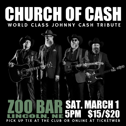 CHURCH OF CASH (Johnny Cash Tribute) at Zoo Bar – Lincoln, NE