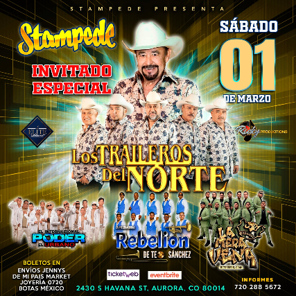 Los Traileros Del Norte – La Mera Vena – Internacional Rebelión at Stampede – Aurora, CO