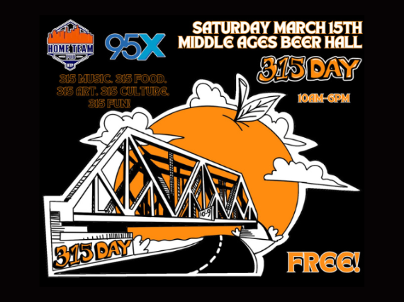 95X and Home Team Pub Presents: 315 Day at Middle Ages Beer Hall – Syracuse, NY