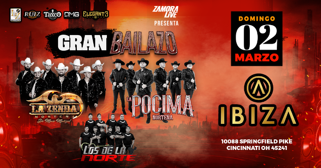 Zenda Norteña y La Pócima Norteña: Gran Bailazo en Cincinnati at Ibiza – Cincinnati, OH