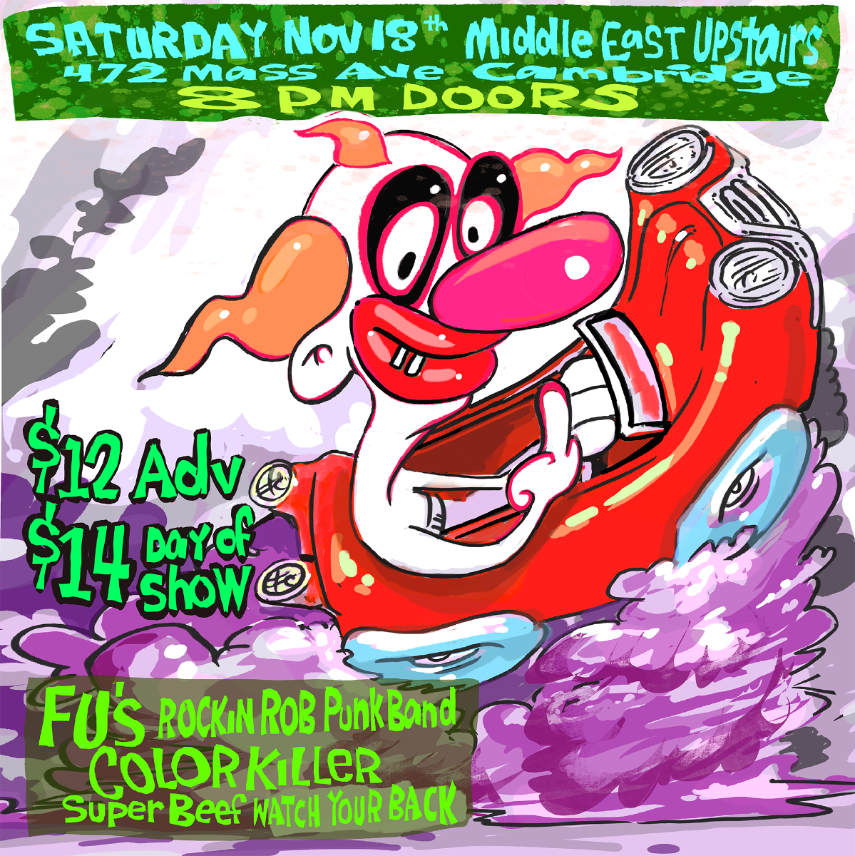 The F.U.’s, Rockin Rob Punk Band, Color Killer, Super Beef, Watch Your ...