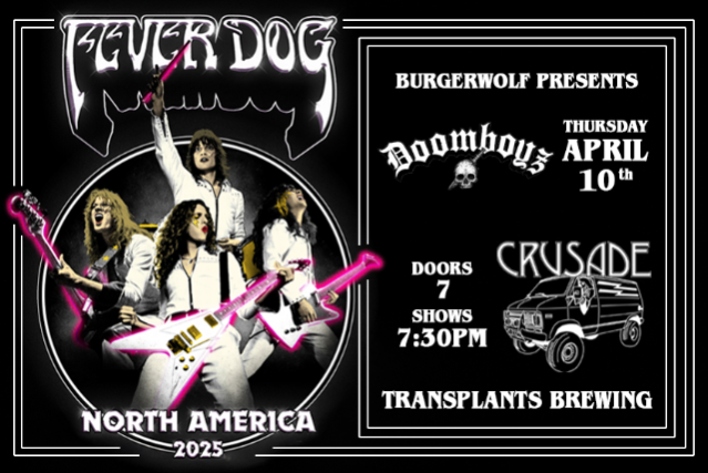 Doomboyz / Fever Dog / Crusade at Transplants Brewing Company – Palmdale, CA