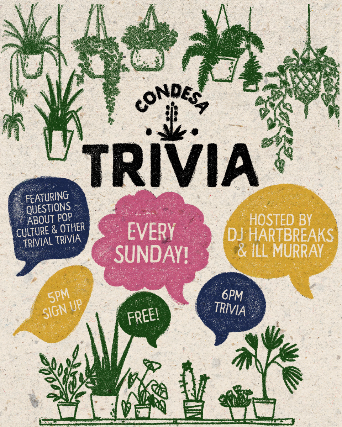 TRIVIA – EVERY SUNDAY AT CONDESA! at Crescent Ballroom – Phoenix, AZ