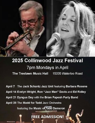 The Jack Schantz Jazz Unit – feat. Barbara Rosene: 2025 Collinwood Jazz Festival at Treelawn Music Hall – Cleveland, OH