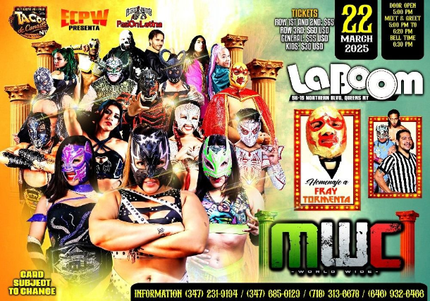 MWC ¨Lucha Libre Mexicana¨ @LaBoomNY at La Boom – Woodside, NY