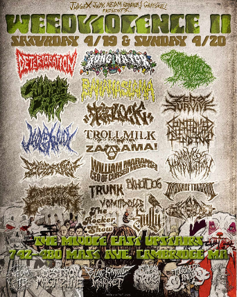 Judge Judy / NEDM Bonanza / Grayskull Booking Present : Weed Violence Festival 2 – Day 1 at Middle East – Upstairs – Cambridge, MA