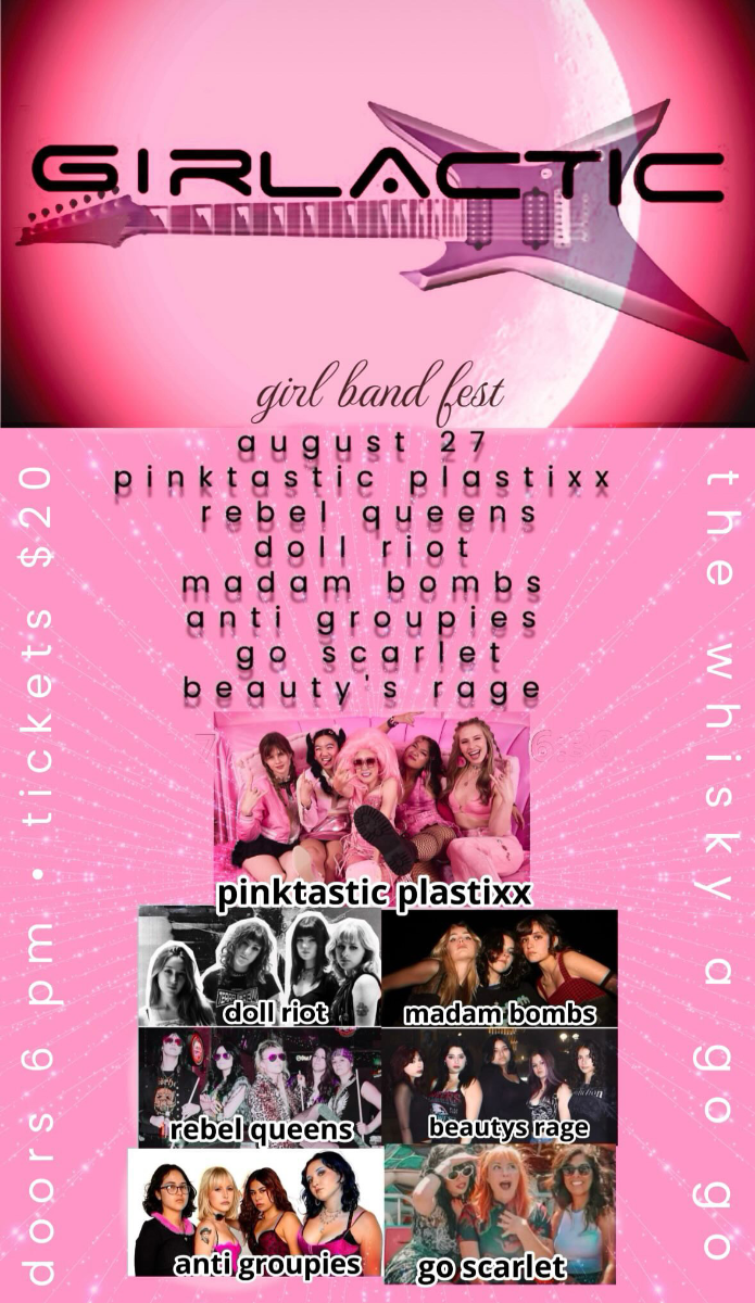 Pinktastic Plastixx, Rebel Queens, Doll Riot, Madam Bombs , Anti Groupies, Go Scarlet, Razor Burn