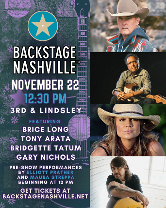 BACKSTAGE NASHVILLE! DAYTIME HIT SONGWRITERS SHOW at 3rd and Lindsley – Nashville, TN