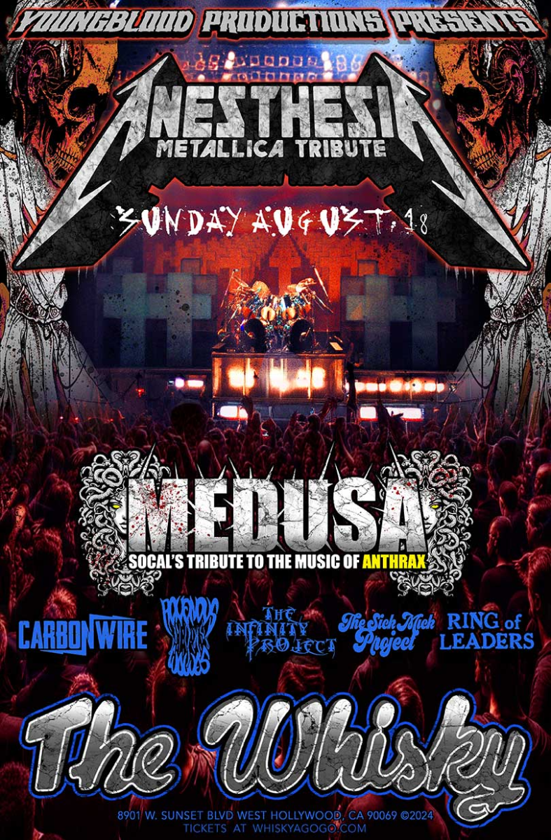 Anesthesia (Metallica Tribute), Medusa (Anthrax Tribute) , Carbon Wire , Ravenous Wolves, The Infinity Project, The Sick Mick Project , Ring Of Leaders