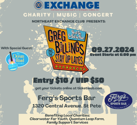 GREG BILLINGS AND THE STAY UP LATES at Ferg’s Sports Bar & Grill – St. Petersburg, FL