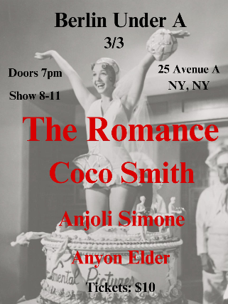 The Romance | Coco Smith | Anjoli Simone | Anyon Elder at Berlin – New York, NY