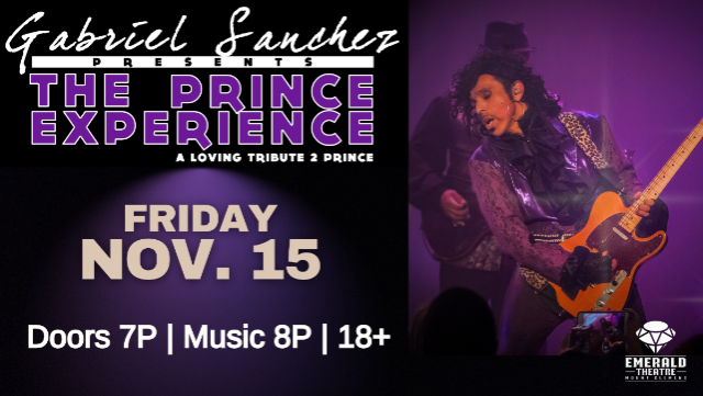 Gabriel Sanchez Presents The Prince Experience at Emerald Theatre – Mount Clemens, MI