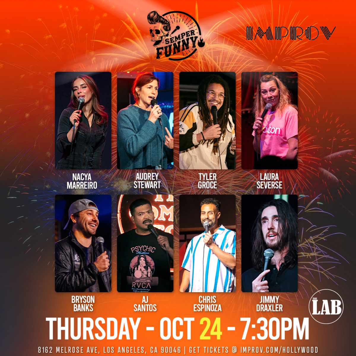 Semper Funny ft. Bryson Banks, Audrey Stewart, Nacya Marrreiro, AJ Santos, Tyler Groce, Jimmy Draxler, Laura Severse  & more TBA!