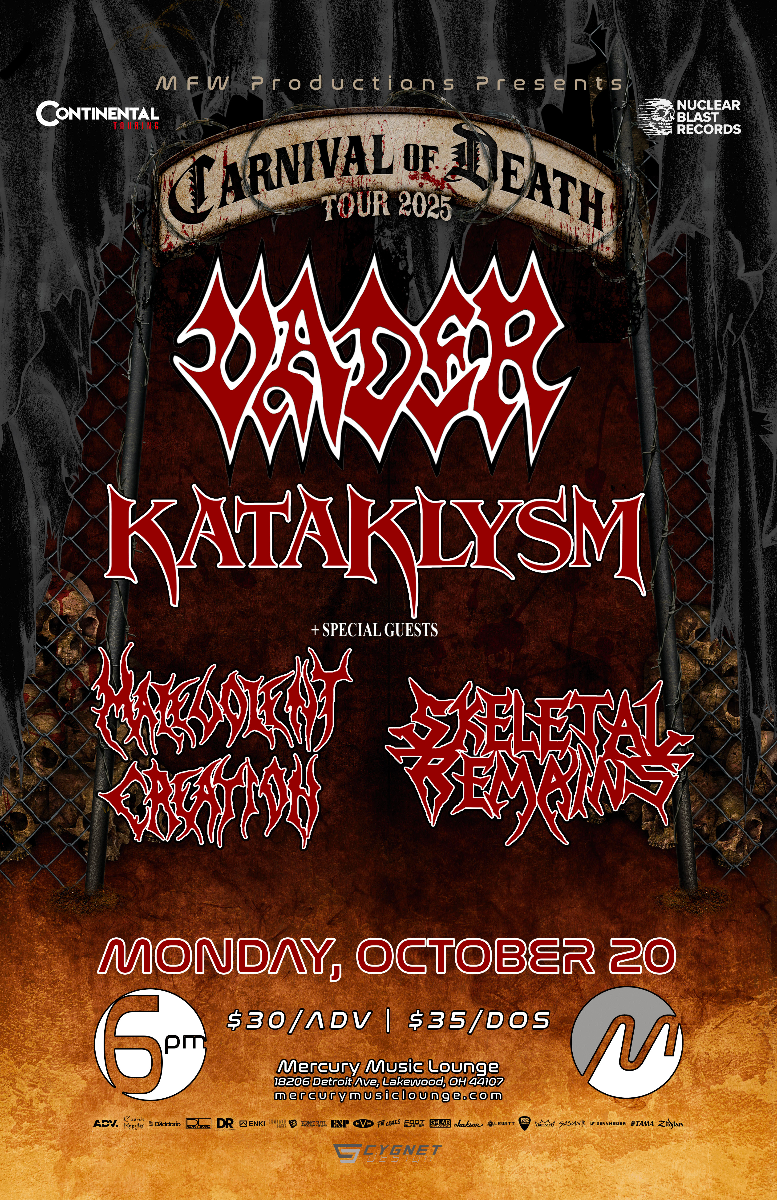 Vader, Kataklysm, Malevolent Creation, Skeletal Remains