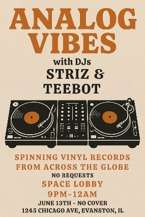 DJ Teebot & Guests Analog Vibes: All Vinyl Records from Across the Globe | Space Lobby