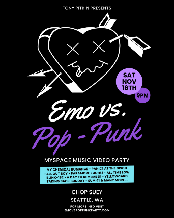 Emo vs. Pop-Punk: Myspace Music Video Party at Chop Suey – Seattle, WA