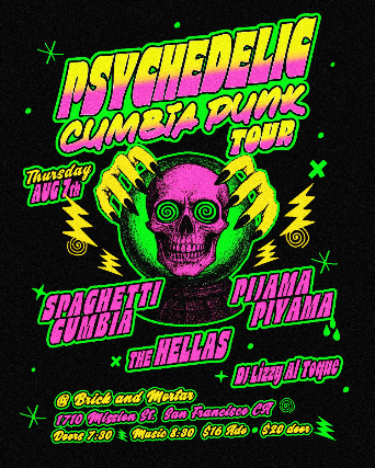 Spaghetti Cumbia , Pijama Piyama, The Hellas, Dj Lizzy Al Toque